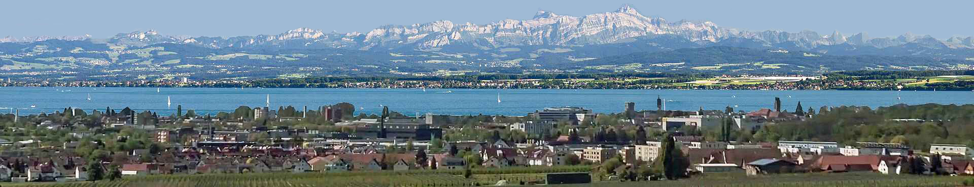 Blick auf den Bodensee bei Friedrichshafen